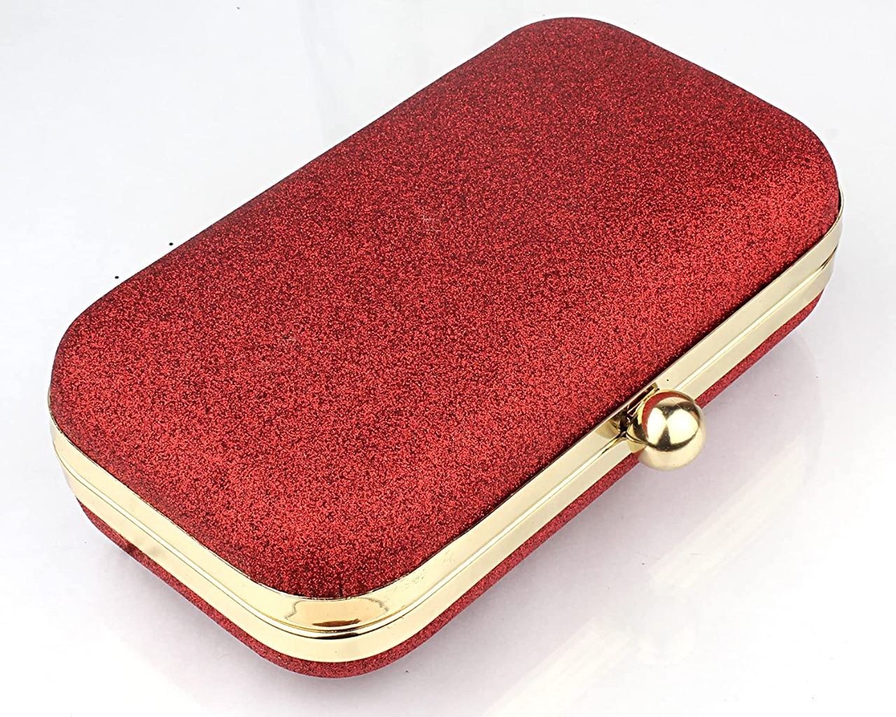 clutch bag- glitter red