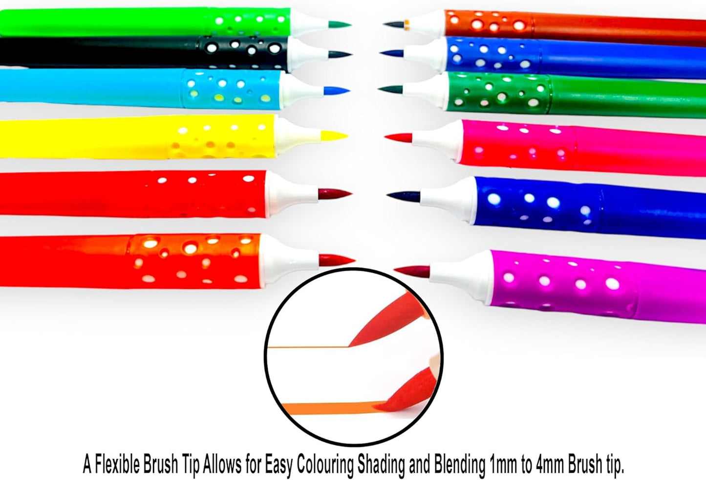 Brush colouring pen