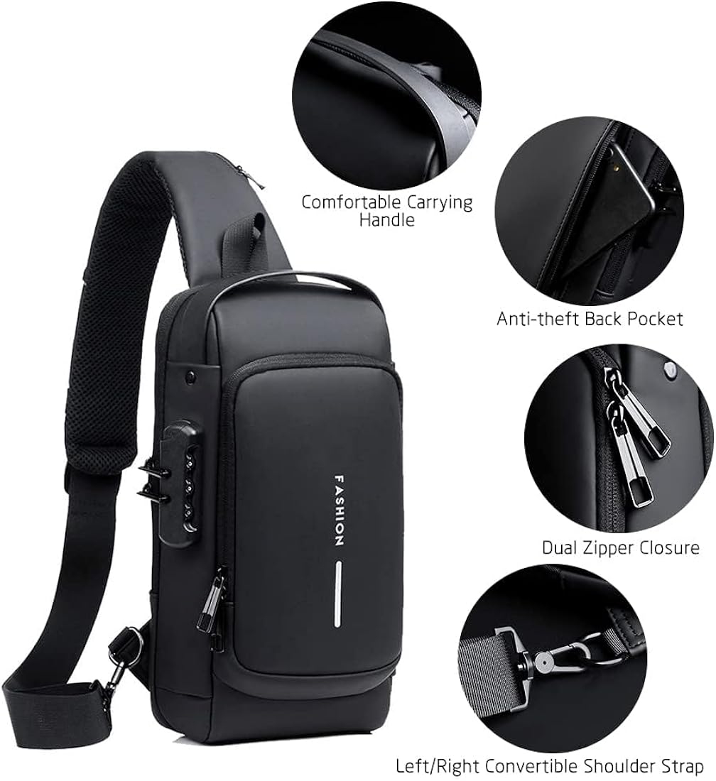 UNISEX ANTI-THEFT WATERPROOF, DURABLE AND COMFORTABLE CHEST BAG / CROSSBODY BAG