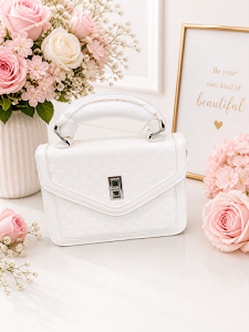 white handbag