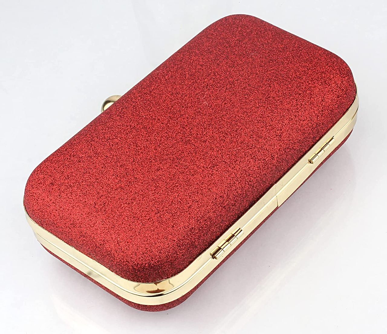 clutch bag- glitter red