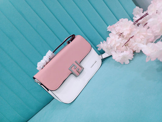 Pink And White Sling bag