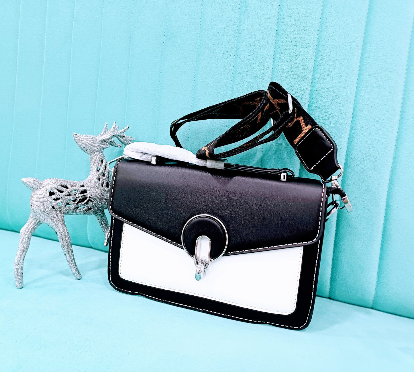 Black and White sling Bag