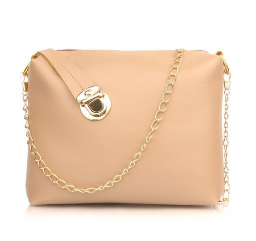 beige sling bag with lock