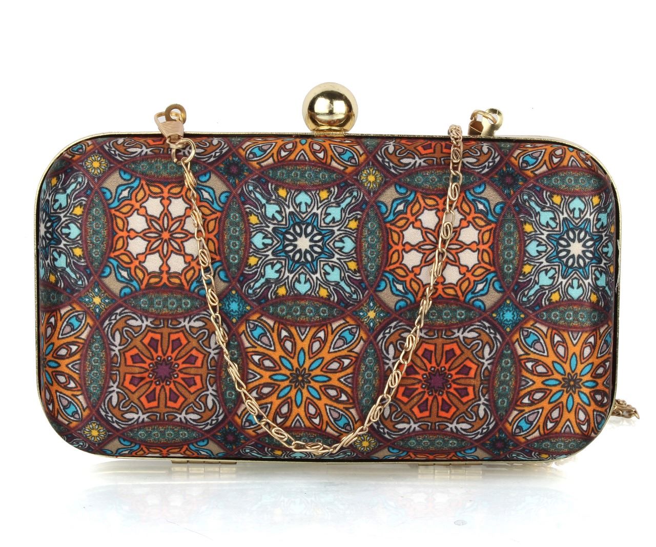 clutch bag- circle print