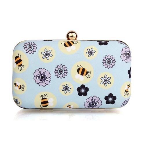 print-pista-bee clutch bag