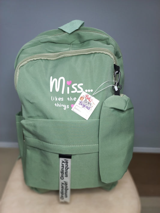 Imported school bag with pencil pouch