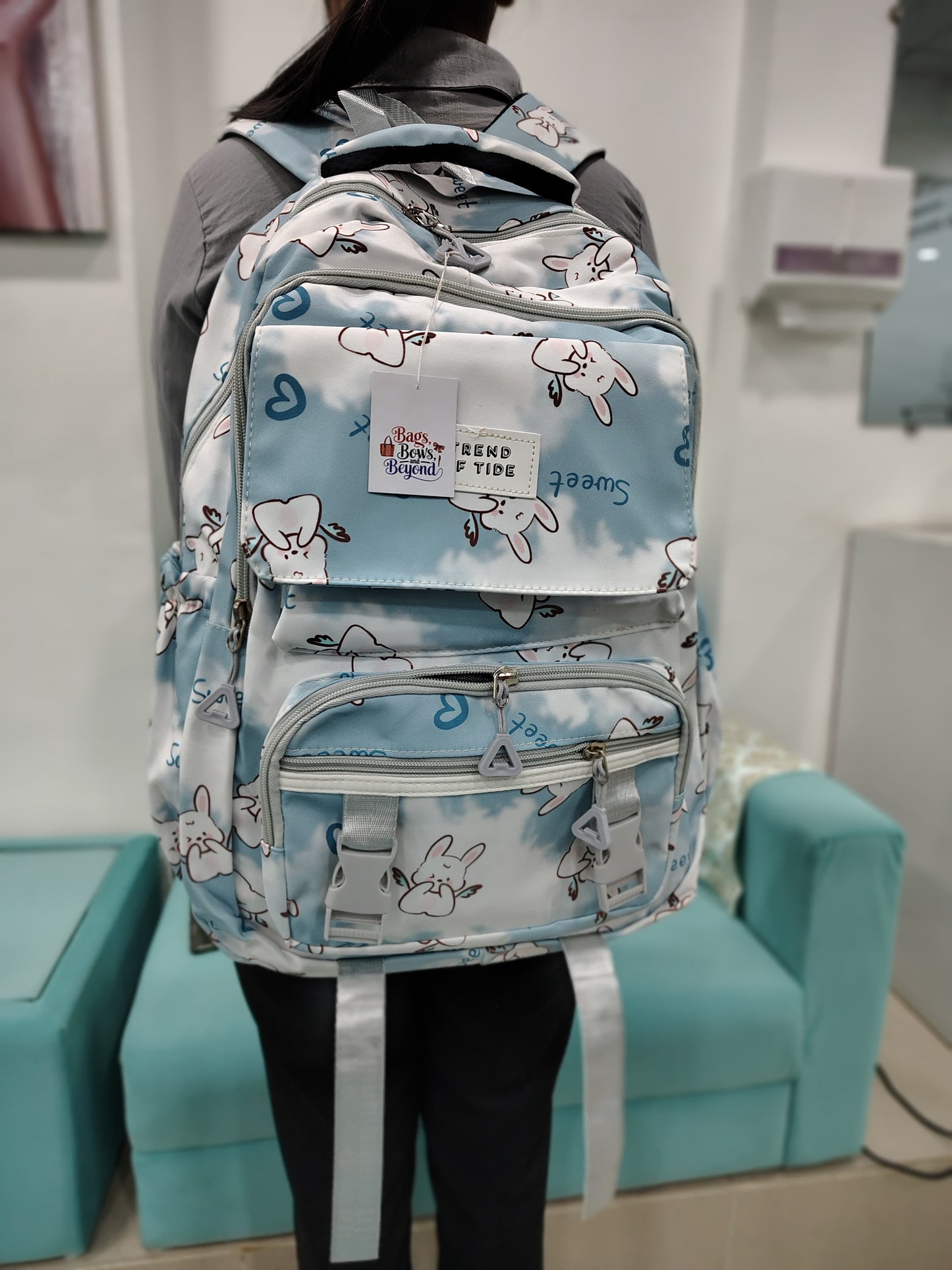 Cute And Trendy Teddy Print School bags