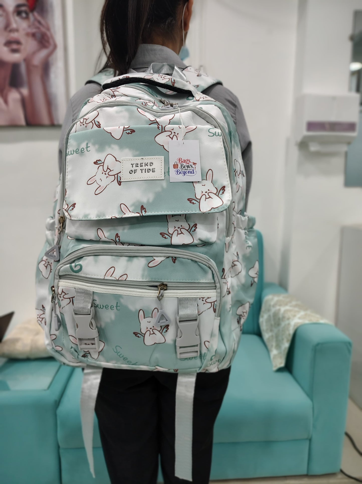 Cute And Trendy Teddy Print School bags