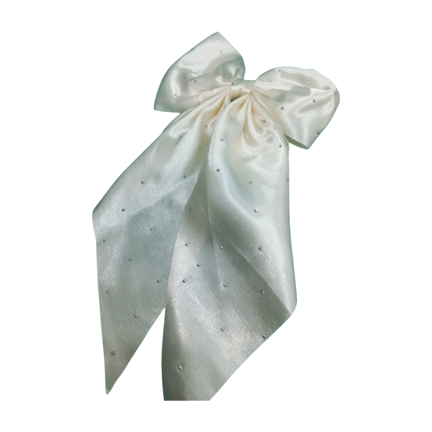 White Colored Bow Hairclip