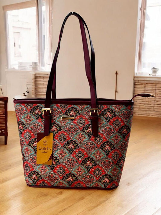Catchy tote bag Printed fabric design - Persian luxury pattern